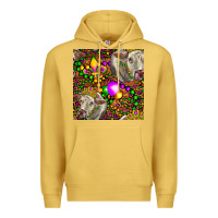Antique Gold Mardi Gras Cow Leopard Seamless Pattern Premium Hoodie - FaDigitalArtStudio