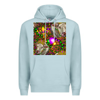 Blue Mist Mardi Gras Cow Leopard Seamless Pattern Premium Hoodie - FaDigitalArtStudio