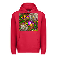 Cardinal Mardi Gras Cow Leopard Seamless Pattern Premium Hoodie - FaDigitalArtStudio