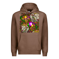 Chestnut Mardi Gras Cow Leopard Seamless Pattern Premium Hoodie - FaDigitalArtStudio