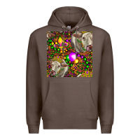 Coffee Mardi Gras Cow Leopard Seamless Pattern Premium Hoodie - FaDigitalArtStudio