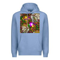 Colony Blue Mardi Gras Cow Leopard Seamless Pattern Premium Hoodie - FaDigitalArtStudio