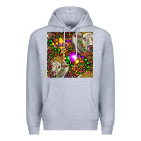 Heather Grey Mardi Gras Cow Leopard Seamless Pattern Premium Hoodie - FaDigitalArtStudio