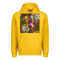 Lemon Mardi Gras Cow Leopard Seamless Pattern Premium Hoodie - FaDigitalArtStudio