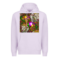 Lilac Mardi Gras Cow Leopard Seamless Pattern Premium Hoodie - FaDigitalArtStudio