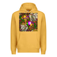 Mustard Mardi Gras Cow Leopard Seamless Pattern Premium Hoodie - FaDigitalArtStudio