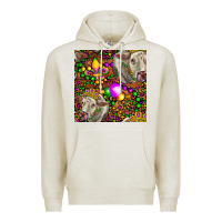 Oatmeal Heather Mardi Gras Cow Leopard Seamless Pattern Premium Hoodie - FaDigitalArtStudio