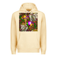 Pina Colada Mardi Gras Cow Leopard Seamless Pattern Premium Hoodie - FaDigitalArtStudio