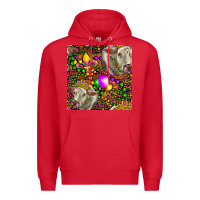 Red Mardi Gras Cow Leopard Seamless Pattern Premium Hoodie - FaDigitalArtStudio