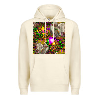 Sandshell Mardi Gras Cow Leopard Seamless Pattern Premium Hoodie - FaDigitalArtStudio