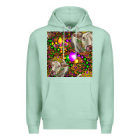 Seafoam Mardi Gras Cow Leopard Seamless Pattern Premium Hoodie - FaDigitalArtStudio