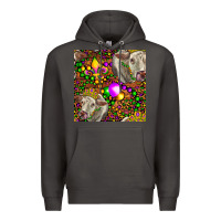 Smoke Mardi Gras Cow Leopard Seamless Pattern Premium Hoodie - FaDigitalArtStudio
