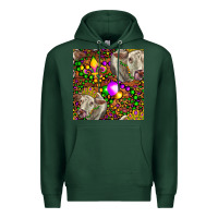 Sports Green Mardi Gras Cow Leopard Seamless Pattern Premium Hoodie - FaDigitalArtStudio