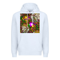 White Mardi Gras Cow Leopard Seamless Pattern Premium Hoodie - FaDigitalArtStudio