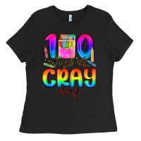 Black 100 days of cray cray Ladies Tee - MaliasSmallBusiness