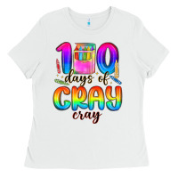 White 100 days of cray cray Ladies Tee - MaliasSmallBusiness