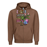 Chestnut Easter Saurus Rex Zipper Hoodie - OliviaCreatesArt