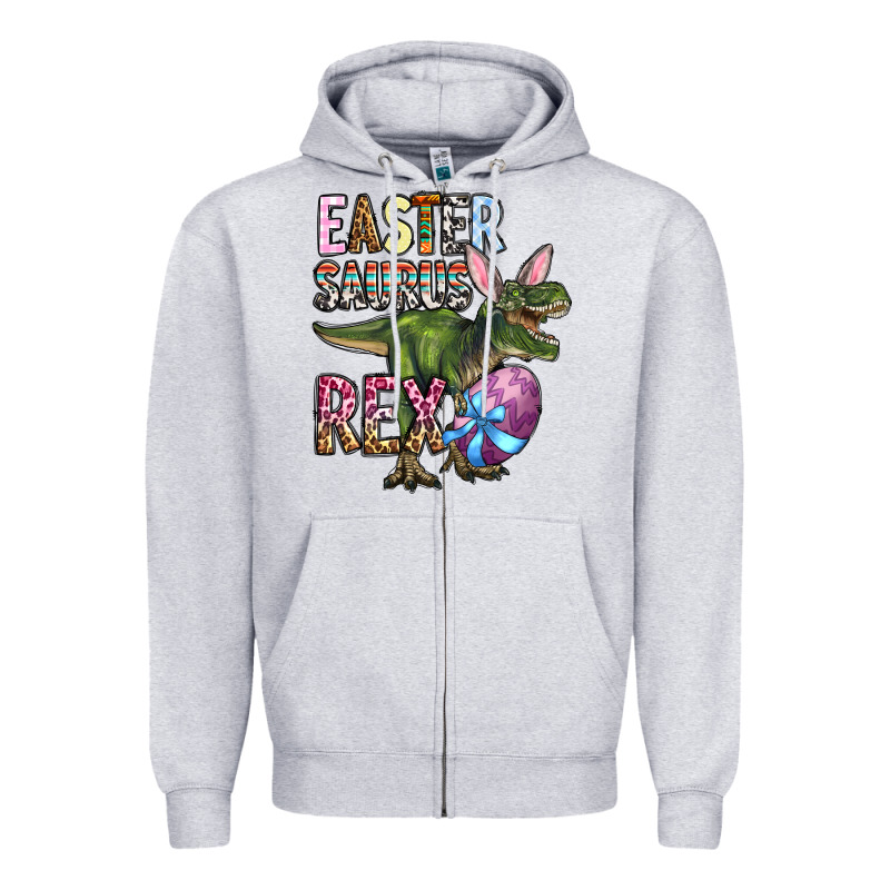 Easter Saurus Rex Zipper Hoodie by OliviaCreatesArt | Teevron
