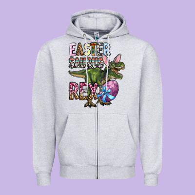 Easter Saurus Rex Zipper Hoodie Designed By Oliviacreatesart