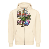 Sandshell Easter Saurus Rex Zipper Hoodie - OliviaCreatesArt