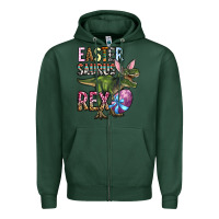 Sports Green Easter Saurus Rex Zipper Hoodie - OliviaCreatesArt