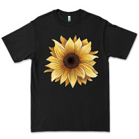 Black watercolor sunflower Premium Tee - JahusDesignShop