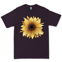 Plum watercolor sunflower Premium Tee - JahusDesignShop