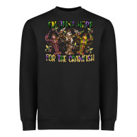 Black im just here for the crawfish Heavyweight Sweatshirt - CowGirlArtShop