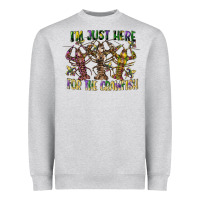 Heather Grey im just here for the crawfish Heavyweight Sweatshirt - CowGirlArtShop
