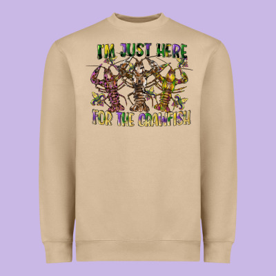 Im Just Here For The Crawfish Heavyweight Sweatshirt Designed By Cowgirlartshop
