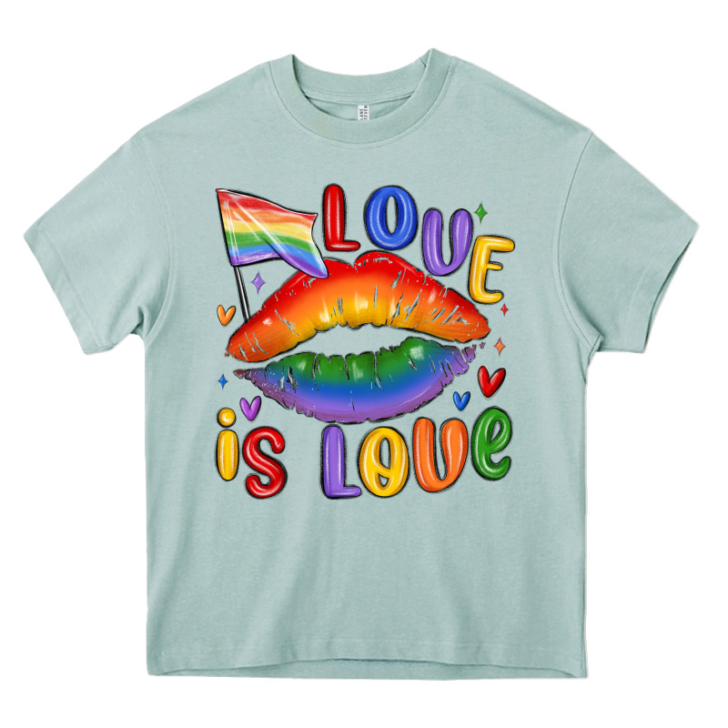 Love Is Love Lips Heavy Core Tee by MaliasSmallBusiness | Teevron