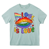 Arona love is love lips Heavy Core Tee - MaliasSmallBusiness