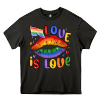 Asphalt love is love lips Heavy Core Tee - MaliasSmallBusiness