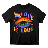 Black love is love lips Heavy Core Tee - MaliasSmallBusiness