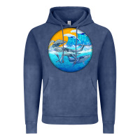 Vintage Denim humpback whale Vintage Hoodie - BarkalooDesign