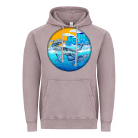 Vintage Zinc humpback whale Vintage Hoodie - BarkalooDesign