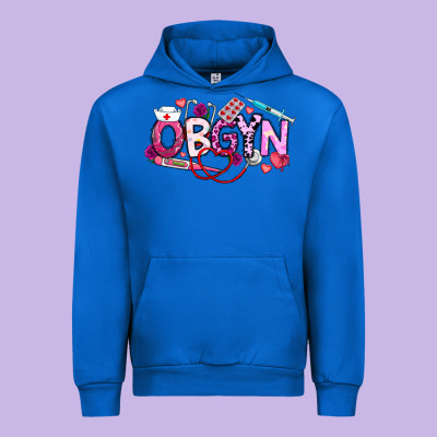 Valentine Obgyn Urban Hoodie Designed By Cowhidedigitalart