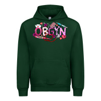 Forest Green Valentine OBGYN Urban Hoodie - CowhideDigitalArt