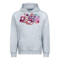 Heather Grey Valentine OBGYN Urban Hoodie - CowhideDigitalArt