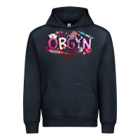 Navy Valentine OBGYN Urban Hoodie - CowhideDigitalArt