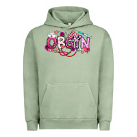 Pigment Oil Green Valentine OBGYN Urban Hoodie - CowhideDigitalArt