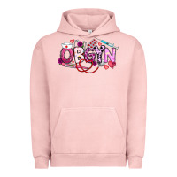 Pigment Salmon Valentine OBGYN Urban Hoodie - CowhideDigitalArt