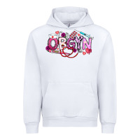 White Valentine OBGYN Urban Hoodie - CowhideDigitalArt
