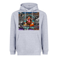 Heather Grey turkey wine and feelin fine tumbler Heavyweight Hoodie - BundleAndBundleShop