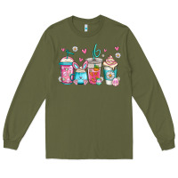 Army Green easter coffee Long Sleeve Tee - Jasminsmagicworld
