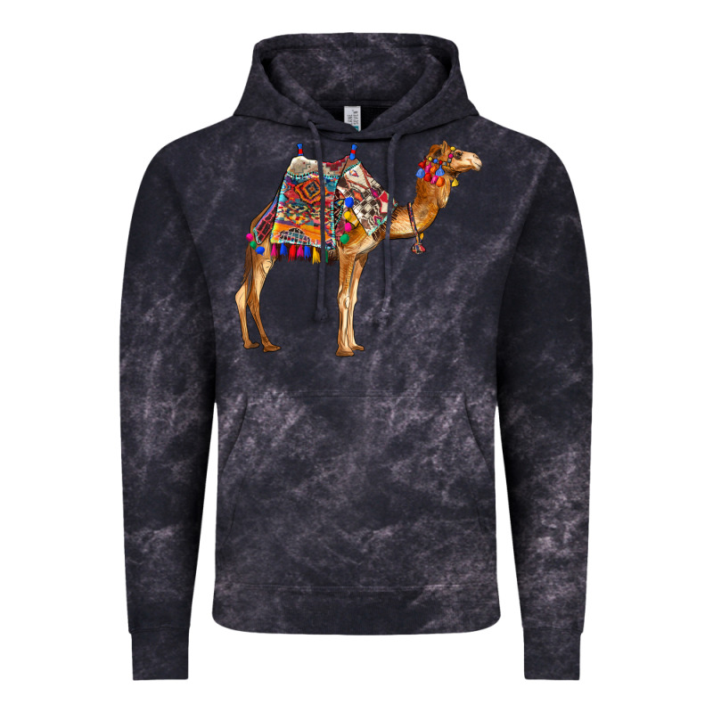 Camel With Colorful Saddle Vintage Hoodie by BarkalooDesign | Teevron