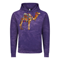 Cloud Purple camel with colorful saddle Vintage Hoodie - BarkalooDesign