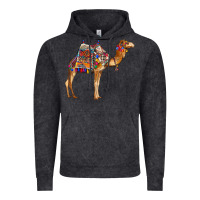 Vintage Black camel with colorful saddle Vintage Hoodie - BarkalooDesign