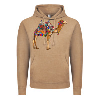 Vintage Coffee camel with colorful saddle Vintage Hoodie - BarkalooDesign