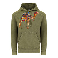 Vintage Olive camel with colorful saddle Vintage Hoodie - BarkalooDesign